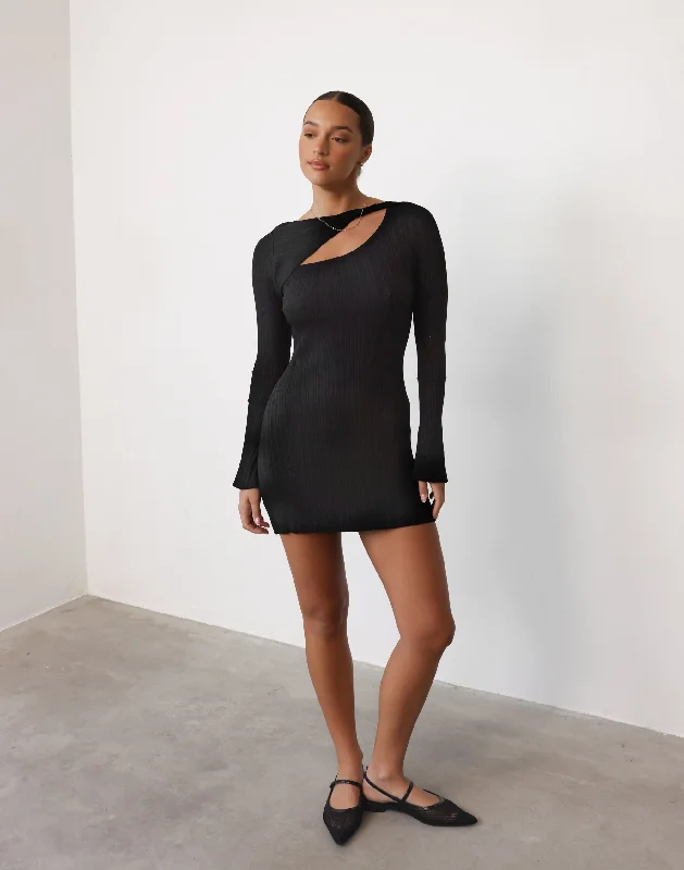 Yasmin Mini Dress (Black)