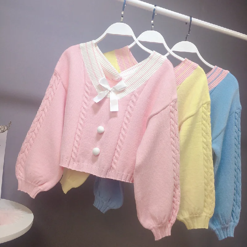 Cute bow sweater YV40985