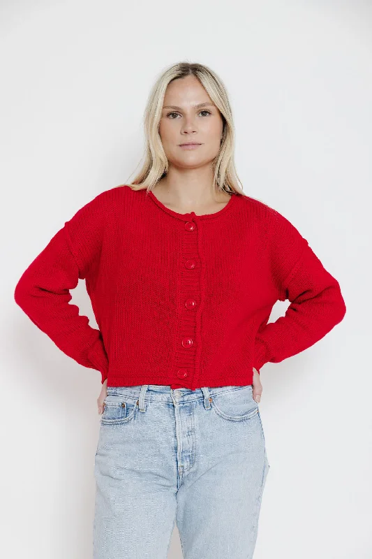 Knox Cardigan in Tomato