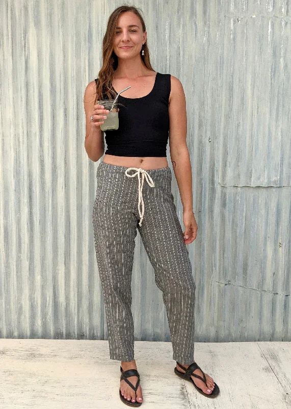 Gray Stripe Laguna Pants