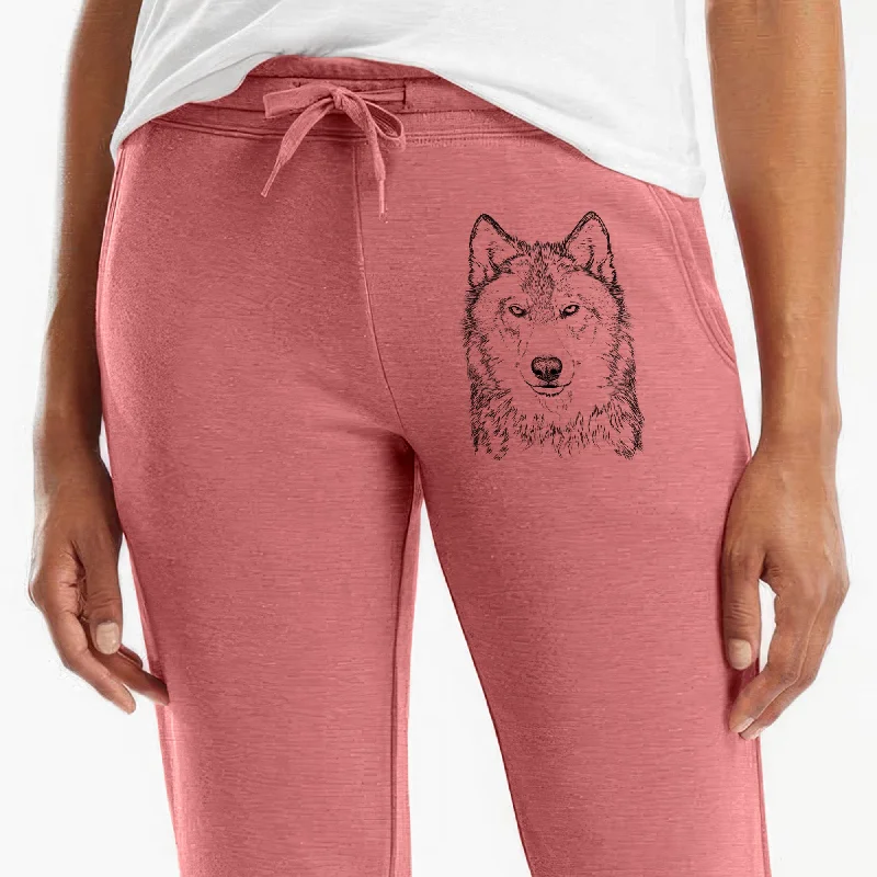 Grey Wolf - Canis lupus - Women's Cali Wave Jogger Sweatpants