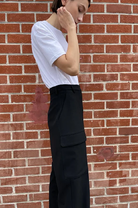 Holt Cargo Trousers in Black (Sold Out)