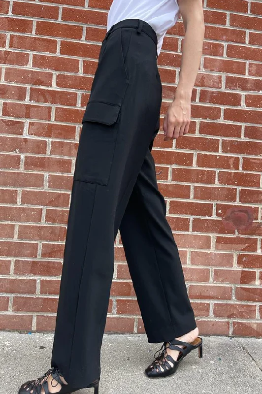 Holt Cargo Trousers in Black (Sold Out)