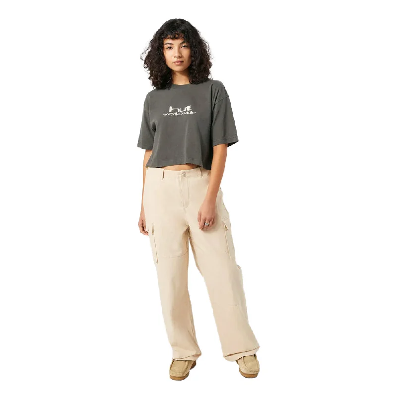 Huf - Double Knee Womens Cargo Pants Stone