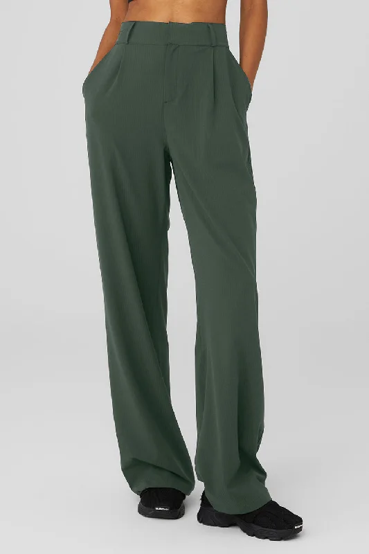 High-Waist Dreamscape Trouser - Dark Cactus