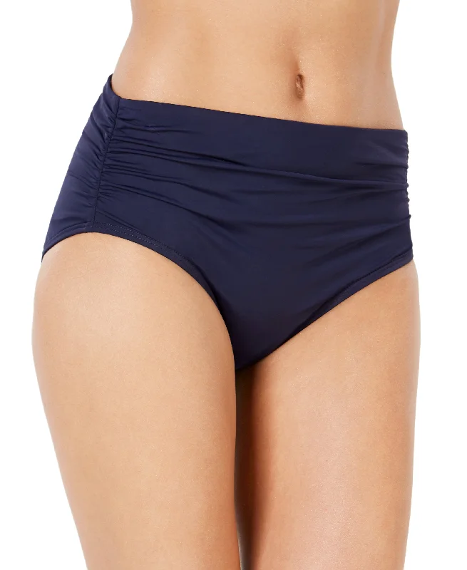 Calvin Klein Women's Liquid Convertible Swim Bottoms, Navy, XS