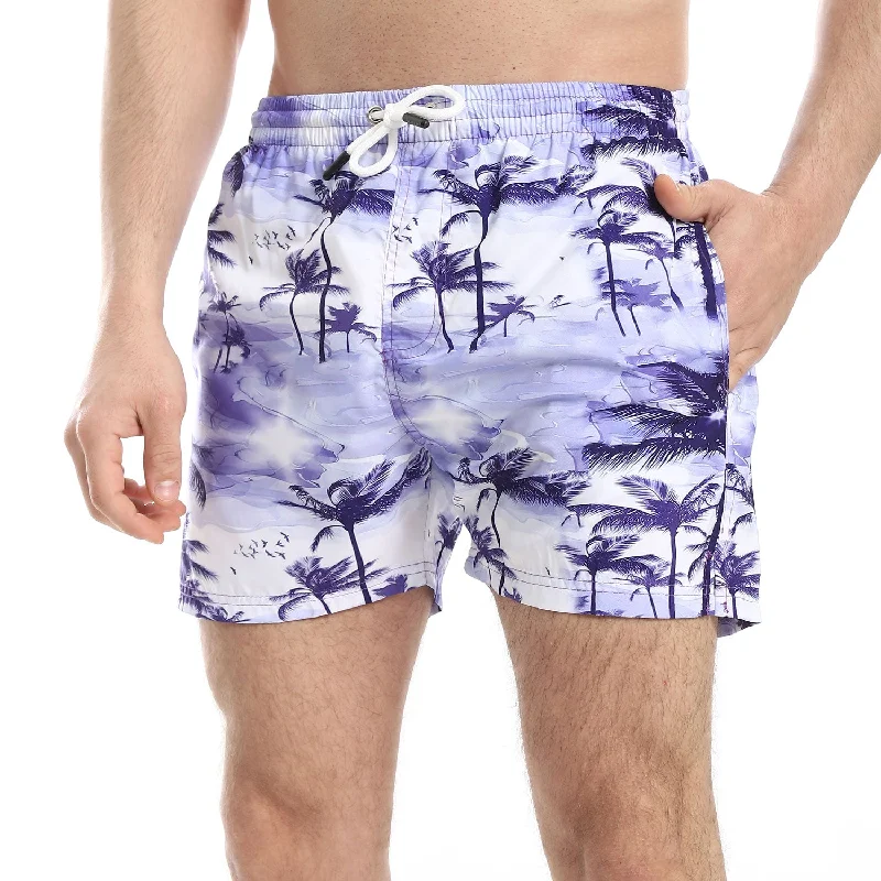 Palm Tree Pattern Swim Shorts (264) - Pavone