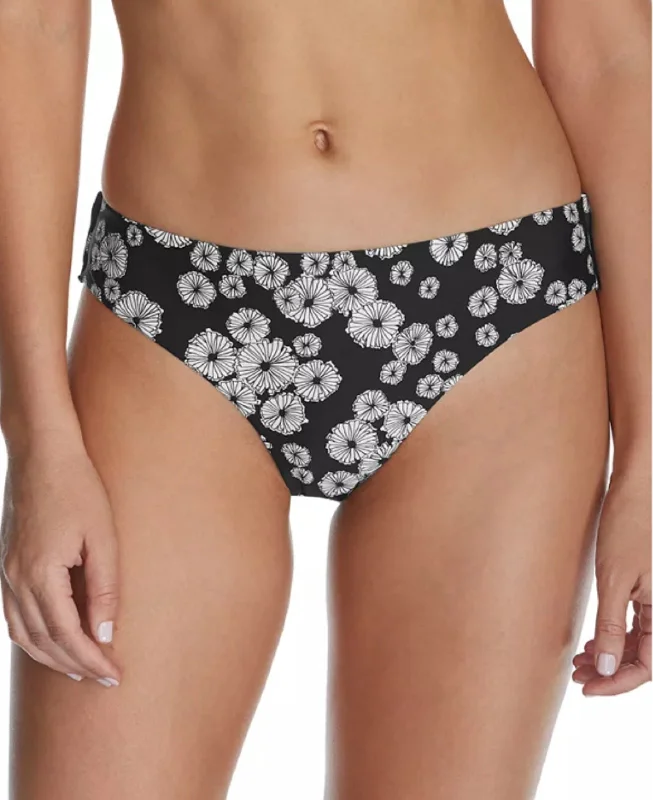 Raisins Junior's Las Flores Printed Fiesta Bikini Bottoms, Black, XL