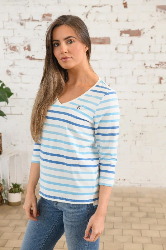 Ariana Top - Blue Stripe