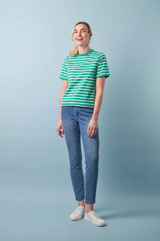 Charlie Jane Heathcote Tee - Green/White