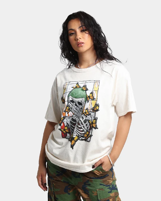 Goat Crew Green Skeleton Vintage T-Shirt Off White