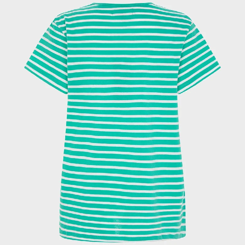 Ladies Striped Vneck T-Shirt