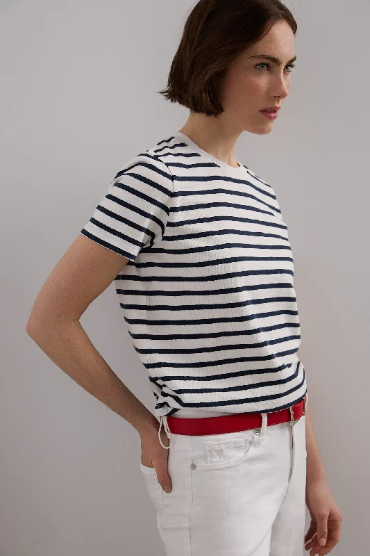 Striped crew neck t-shirt