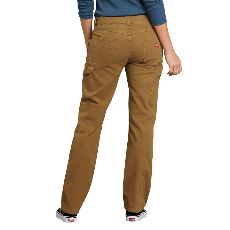 Dickies Women's Washed Stretch Double-Front Carpenter Pant