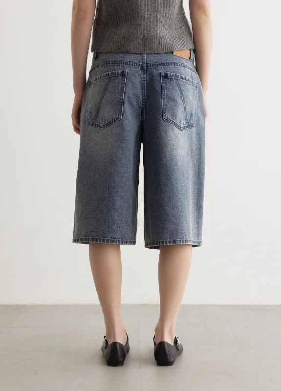 Impression Denim Shorts