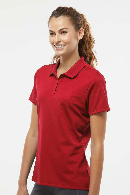 Adidas Womens UV Protection Short Sleeve Polo Shirt - Power Red - NEW