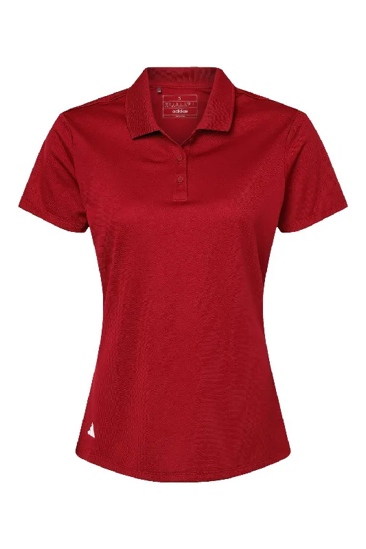 Adidas Womens UV Protection Short Sleeve Polo Shirt - Power Red - NEW