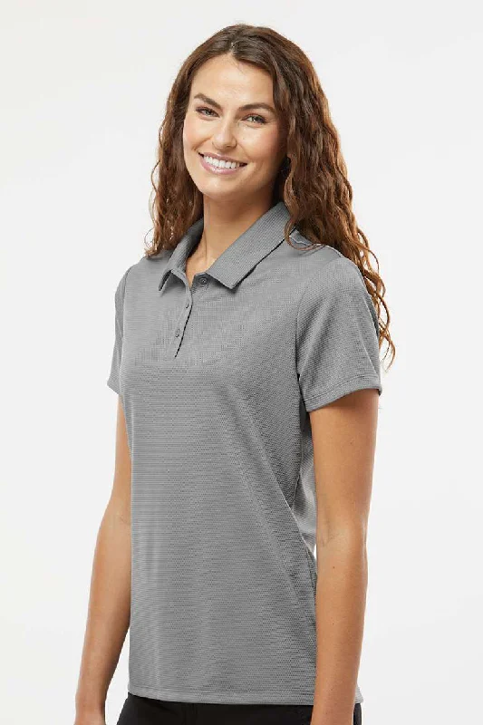 Adidas Womens Micro Pique Short Sleeve Polo Shirt - Grey - NEW