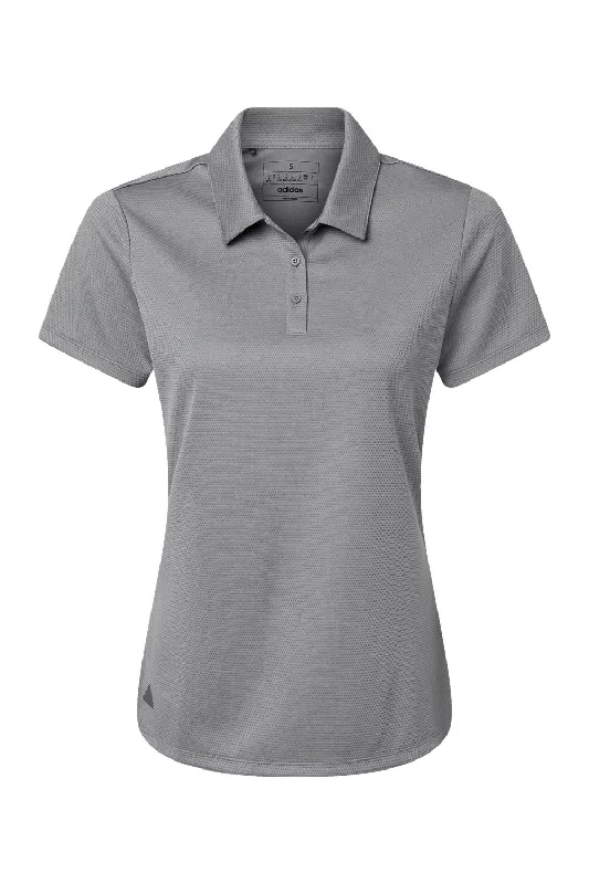 Adidas Womens Micro Pique Short Sleeve Polo Shirt - Grey - NEW