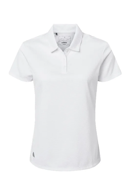 Adidas Womens Micro Pique Short Sleeve Polo Shirt - White - NEW