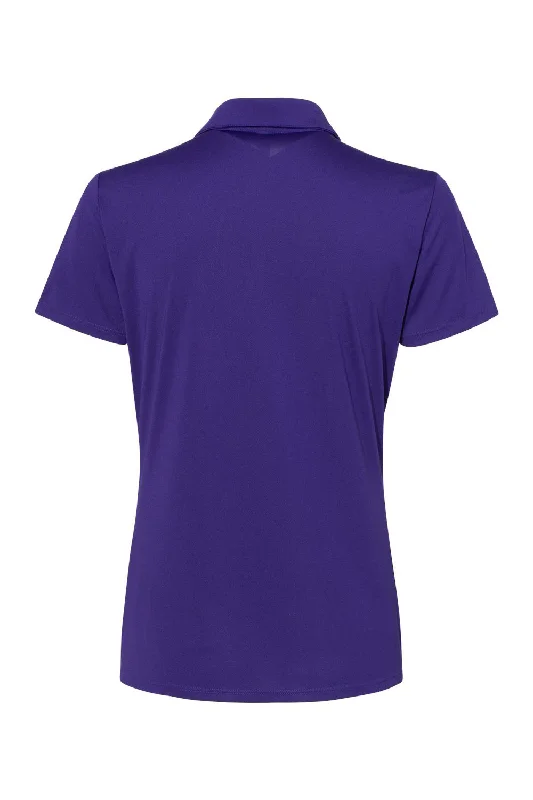 Adidas Womens Performance UPF 50+ Short Sleeve Polo Shirt - Collegiate Purple - NEW