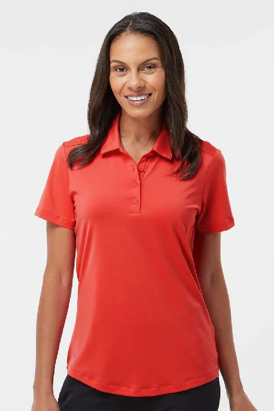 Adidas Womens Ultimate Moisture Wicking Short Sleeve Polo Shirt - Real Coral - NEW