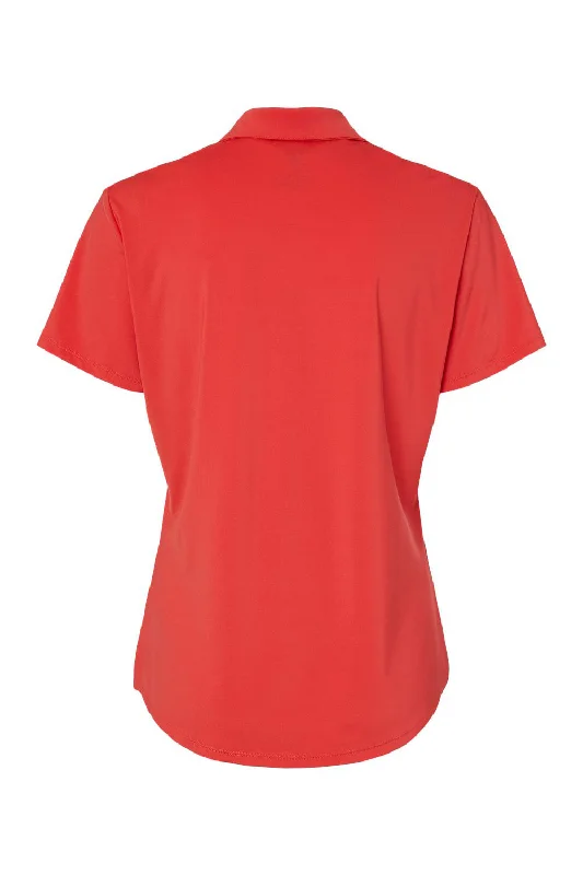 Adidas Womens Ultimate Moisture Wicking Short Sleeve Polo Shirt - Real Coral - NEW