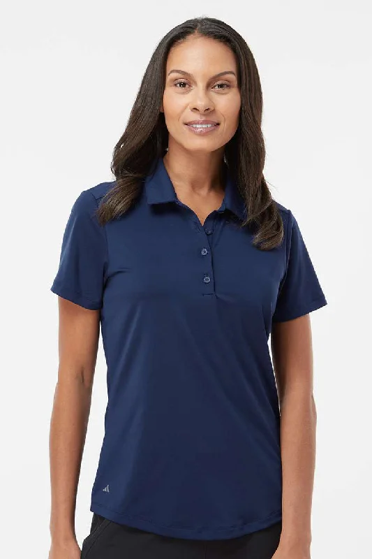 Adidas Womens Ultimate Moisture Wicking Short Sleeve Polo Shirt - Team Navy Blue - NEW