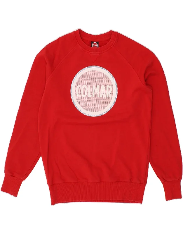 COLMAR Mens Graphic Sweatshirt Jumper Small Red Cotton