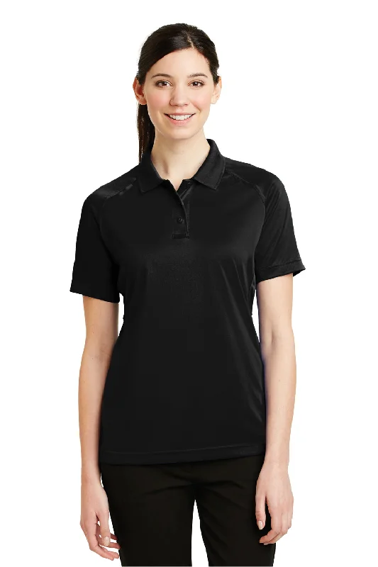 CornerStone Womens Select Tactical Moisture Wicking Short Sleeve Polo Shirt - Black