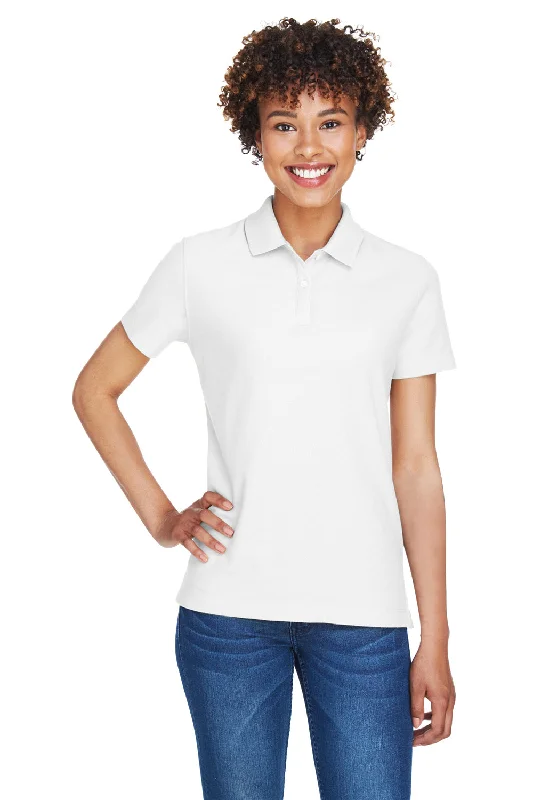 Devon & Jones Womens DryTec20 Performance Moisture Wicking Short Sleeve Polo Shirt - White