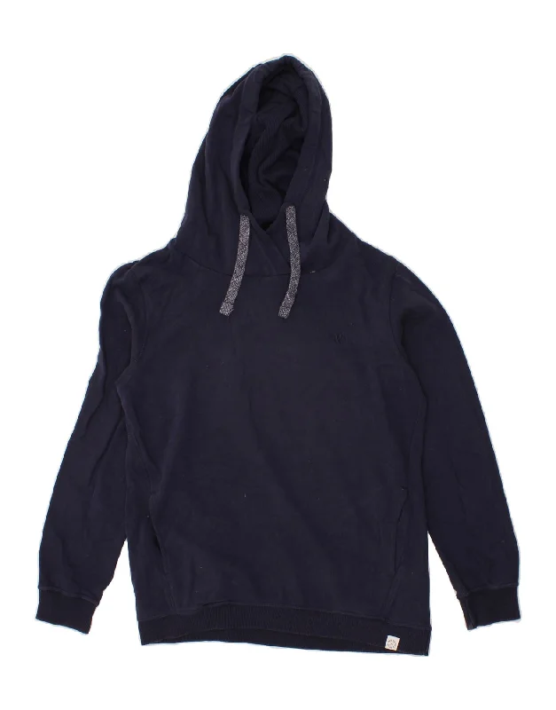 FAT FACE Mens Hoodie Jumper Small Navy Blue Cotton