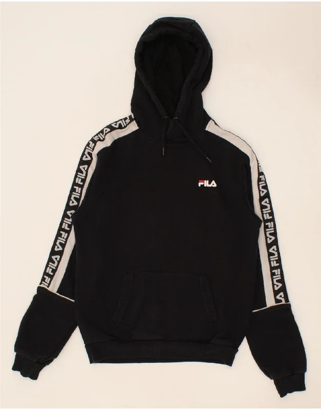 FILA Mens Graphic Hoodie Jumper XS Black