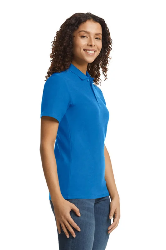 Gildan Womens SoftStyle Double Pique Short Sleeve Polo Shirt - Royal Blue