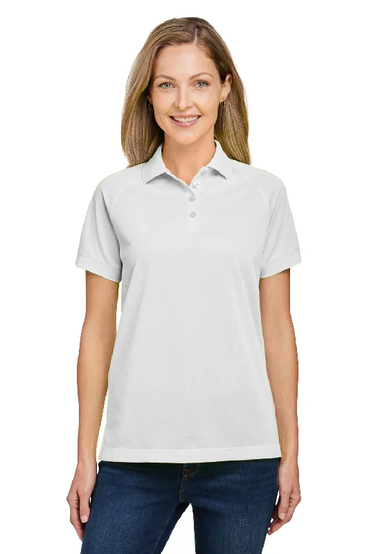 Harriton Womens Charge Moisture Wicking Short Sleeve Polo Shirt - White