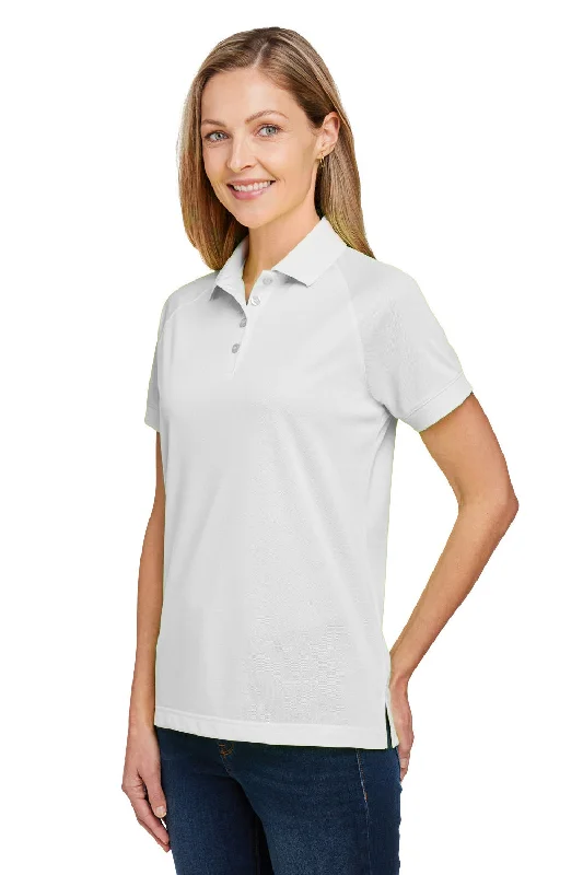 Harriton Womens Charge Moisture Wicking Short Sleeve Polo Shirt - White