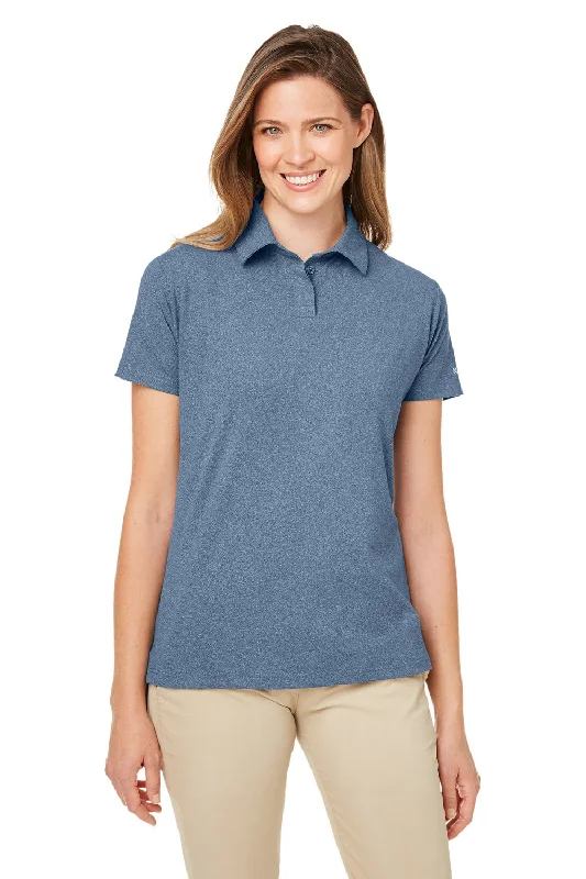 Nautica Womens Saltwater UV Protection Short Sleeve Polo Shirt - Faded Navy Blue