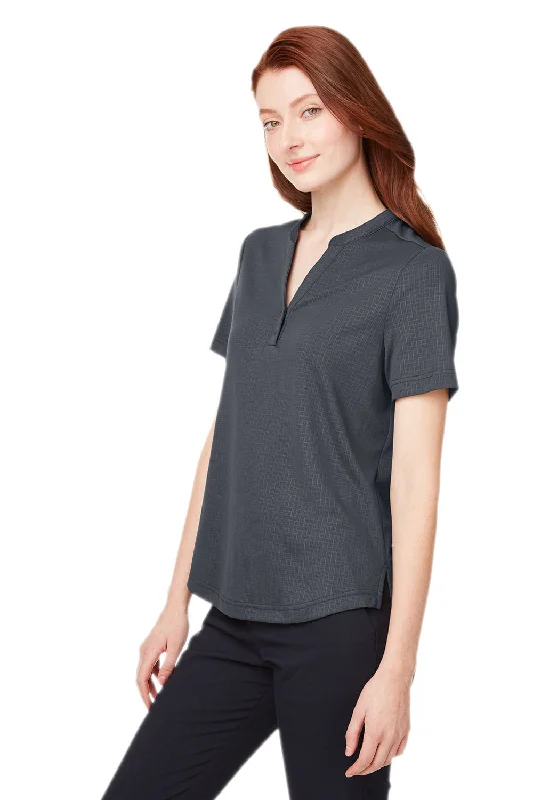 North End Womens Replay Recycled Moisture Wicking Short Sleeve Polo Shirt - Carbon Grey