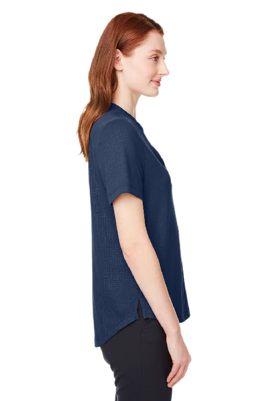 North End Womens Replay Recycled Moisture Wicking Short Sleeve Polo Shirt - Classic Navy Blue