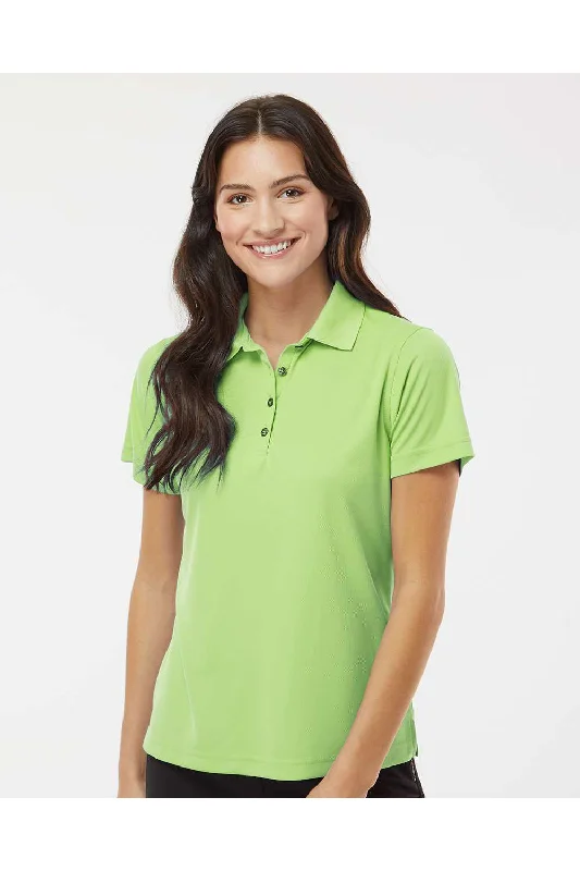 Paragon Womens Saratoga Performance Moisture Wicking Mini Mesh Short Sleeve Polo Shirt - Kiwi Green - NEW