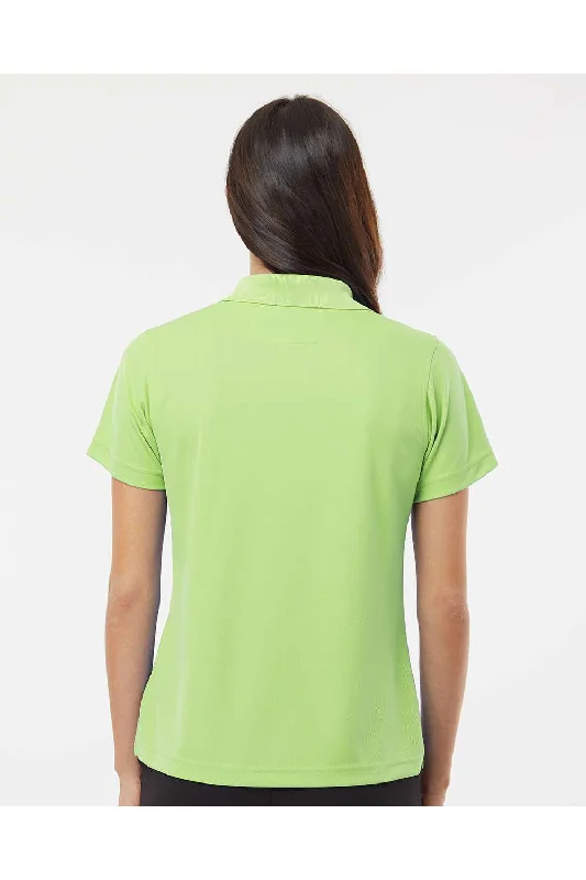 Paragon Womens Saratoga Performance Moisture Wicking Mini Mesh Short Sleeve Polo Shirt - Kiwi Green - NEW