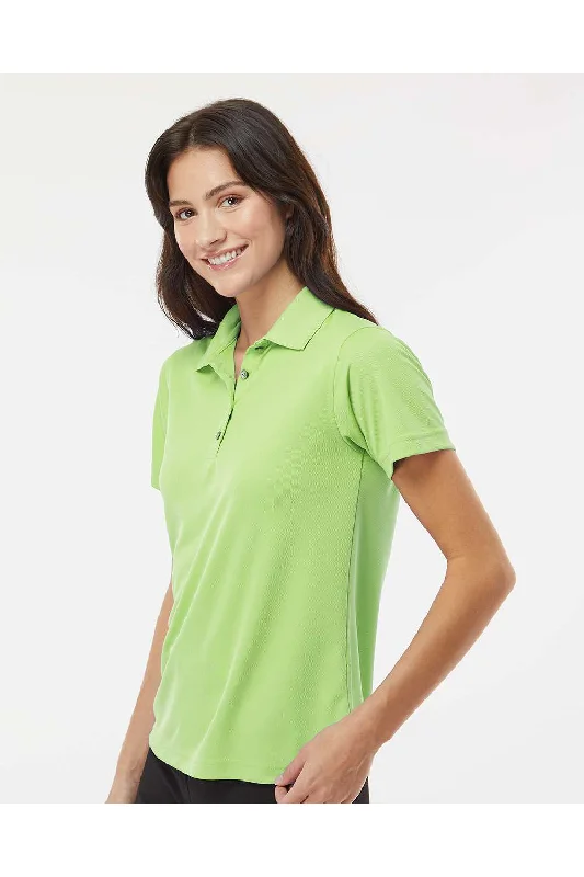 Paragon Womens Saratoga Performance Moisture Wicking Mini Mesh Short Sleeve Polo Shirt - Kiwi Green - NEW