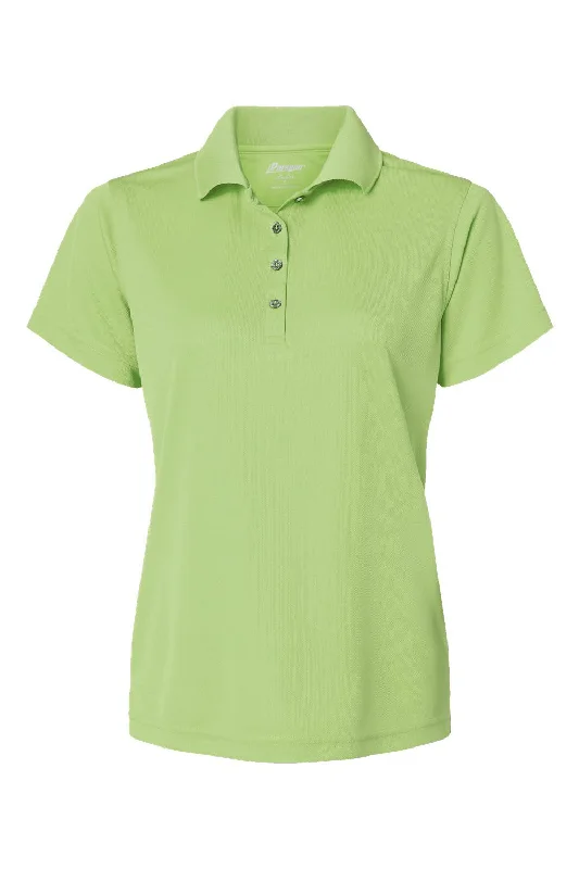 Paragon Womens Saratoga Performance Moisture Wicking Mini Mesh Short Sleeve Polo Shirt - Kiwi Green - NEW