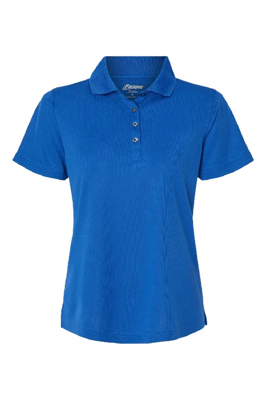 Paragon Womens Saratoga Performance Moisture Wicking Mini Mesh Short Sleeve Polo Shirt - Royal Blue - NEW