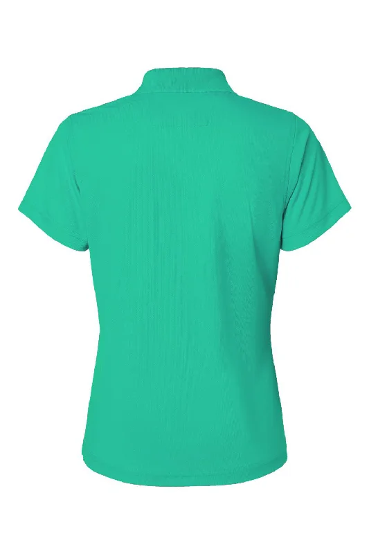 Paragon Womens Saratoga Performance Moisture Wicking Mini Mesh Short Sleeve Polo Shirt - Seagreen - NEW