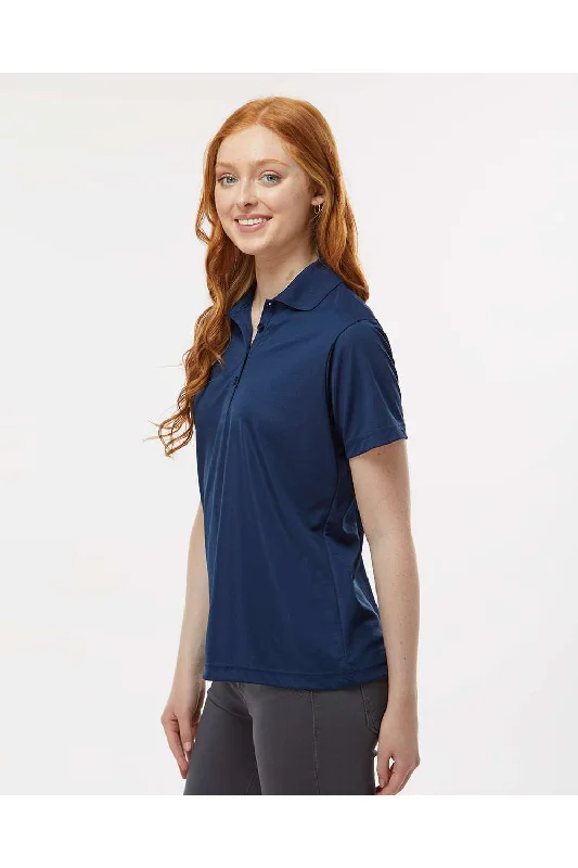 Paragon Womens Sebring Performance Moisture Wicking Short Sleeve Polo Shirt - Deep Navy Blue - NEW