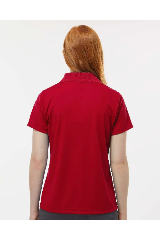 Paragon Womens Sebring Performance Moisture Wicking Short Sleeve Polo Shirt - Deep Red - NEW