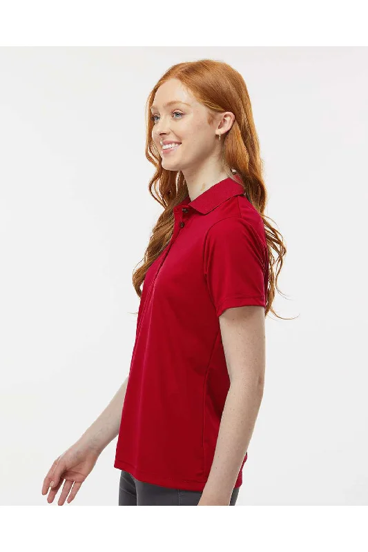 Paragon Womens Sebring Performance Moisture Wicking Short Sleeve Polo Shirt - Deep Red - NEW