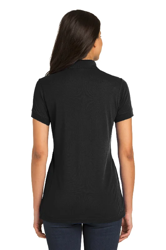 Port Authority Womens 5-in-1 Performance Moisture Wicking Short Sleeve Polo Shirt - Black - Closeout