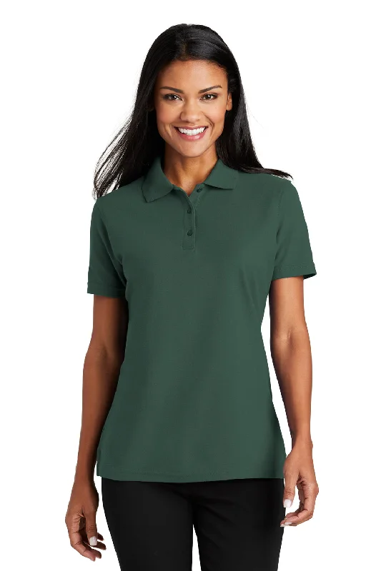 Port Authority Womens Moisture Wicking Short Sleeve Polo Shirt - Dark Green